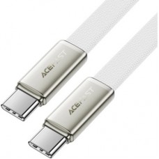 Дата кабель USB-C to USB-C 1.2m 60W 3A nylon white Acefast (6974316286257) - Фото