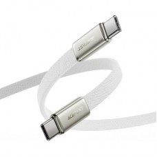 Дата кабель USB-C to USB-C 1.2m 60W 3A nylon white Acefast (6974316286257) - Фото