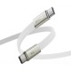 Дата кабель USB-C to USB-C 1.2m 60W 3A nylon white Acefast (6974316286257) Дата кабель USB-C to USB-C 1.2m 60W 3A nylon white Acefast (6974316286257)