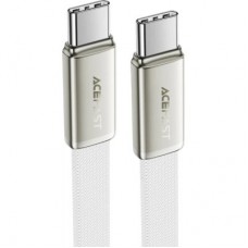 Дата кабель USB-C to USB-C 1.2m 60W 3A nylon white Acefast (6974316286257) - Фото