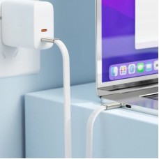 Дата кабель USB-C to USB-C 1.2m 60W 3A nylon white Acefast (6974316286257) - Фото
