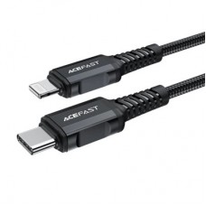 Дата кабель USB-C to Lightning 1.8m 30W 3A nylon black Acefast (6974316281306) - Фото