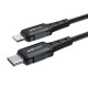 Дата кабель USB-C to Lightning 1.8m 30W 3A nylon black Acefast (6974316281306) Дата кабель USB-C to Lightning 1.8m 30W 3A nylon black Acefast (6974316281306)