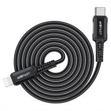 Дата кабель USB-C to Lightning 1.8m 30W 3A nylon black Acefast (6974316281306) - Фото