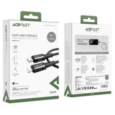 Дата кабель USB-C to Lightning 1.8m 30W 3A nylon black Acefast (6974316281306) - Фото