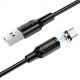 Дата кабель USB 2.0 AM to USB-C 1.0m 2.4 A magnetic BX41 black BOROFONE (6931474738462)