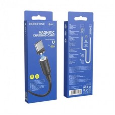 Дата кабель USB 2.0 AM to USB-C 1.0m 2.4 A magnetic BX41 black BOROFONE (6931474738462) - Фото