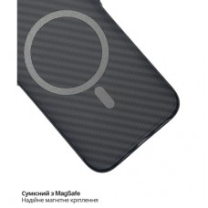 Чехол для мобильного телефона BeCover FIBRA Carbonite MagSafe Apple iPhone 17 Pro Max Black (715410) Чехол для мобильного телефона BeCover FIBRA Carbonite MagSafe Apple iPhone 17 Pro Max Black (715410) - Фото