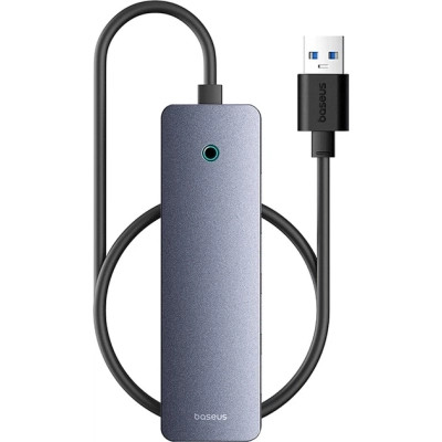 Концентратор Baseus USB 3.0 to 4xUSB 3.0 + USB-C gray (B0005280B811-01)