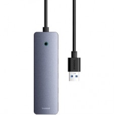 Концентратор Baseus USB 3.0 to 4xUSB 3.0 + USB-C gray (B0005280B811-01) - Фото