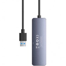 Концентратор Baseus USB 3.0 to 4xUSB 3.0 + USB-C gray (B0005280B811-01) - Фото