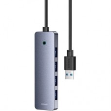 Концентратор Baseus USB 3.0 to 4xUSB 3.0 + USB-C gray (B0005280B811-01) - Фото