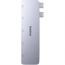 Концентратор Baseus USB-C 5-in-1 3xUSB 3.0 + 1xUSB-C 40Gbps + 1xHDMI 4K30Hz gray (B00052801811-04) - Фото