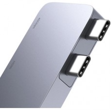 Концентратор Baseus USB-C 5-in-1 3xUSB 3.0 + 1xUSB-C 40Gbps + 1xHDMI 4K30Hz gray (B00052801811-04) - Фото