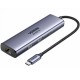 Концентратор Ugreen USB-C 6-in-1 2xUSB-A + 1xUSB-C PD100W + DisplayPort 4K60Hz + 1xRJ45 1000Mbps black (75643)