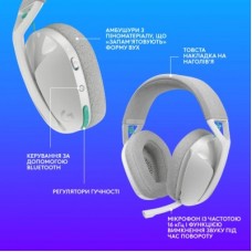 Навушники Logitech G321 Lightspeed White (981-001569) - Фото