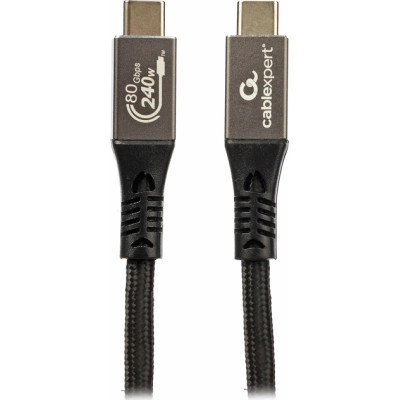 Дата кабель USB-C to USB-C 1.0m USB4 240W 16K60Hz braided Cablexpert (CCBP-USB4.2-CMCM240-1M)