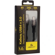 Дата кабель USB-C to USB-C 1.0m USB4 240W 16K60Hz braided Cablexpert (CCBP-USB4.2-CMCM240-1M) Дата кабель USB-C to USB-C 1.0m USB4 240W 16K60Hz braided Cablexpert (CCBP-USB4.2-CMCM240-1M) - Фото