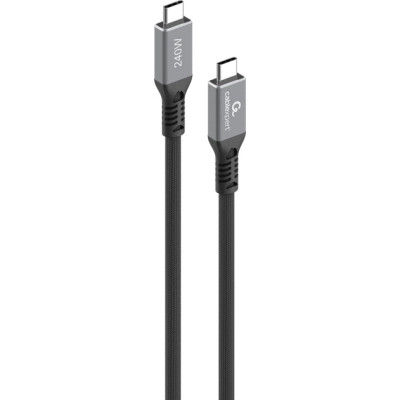 Дата кабель USB-C to USB-C 0.3m USB4 240W 8K60Hz 40Gbps Cablexpert (CCBP-USB4-CMCM240-0.3M)
