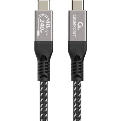 Дата кабель USB-C to USB-C 0.5m USB4 240W 8K60Hz 40Gbps Cablexpert (CCBP-USB4-CMCM240-0.5M)