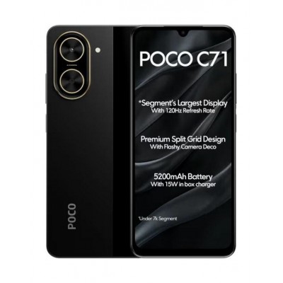 Смартфон POCO C71 3/64GB Black EU (adapter)