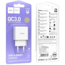 Зарядний пристрій HOCO C140A USB 18 W QC 3.0 white (6942007627795) - Фото