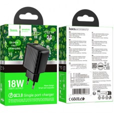 Зарядний пристрій HOCO CS21A USB 18 W QC 3.0 black (6942007609883) - Фото