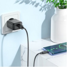 Зарядний пристрій HOCO CS21A USB 18 W QC 3.0 black (6942007609883) - Фото