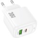 Зарядний пристрій HOCO CS55A 1xUSB-C PD30W + 1xUSB QC3.0 white (6942007631549) Зарядний пристрій HOCO CS55A 1xUSB-C PD30W + 1xUSB QC3.0 white (6942007631549)
