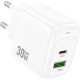 Зарядний пристрій HOCO CS55A 1xUSB-C PD30W + 1xUSB QC3.0 white (6942007631549) Зарядний пристрій HOCO CS55A 1xUSB-C PD30W + 1xUSB QC3.0 white (6942007631549)
