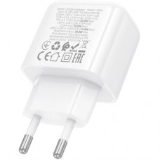 Зарядний пристрій HOCO CS55A 1xUSB-C PD30W + 1xUSB QC3.0 white (6942007631549) - Фото