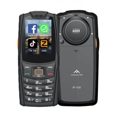 Кнопковий телефон AGM M7 Pro 2/16Gb Black (Клавіатура з кирилицею)