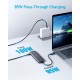 Концентратор Anker USB-C 5-in-1 2xUSB-A + USB-C 5Gbps + HDMI 4K + USB-C PD in 100W black (A8355H11) Концентратор Anker USB-C 5-in-1 2xUSB-A + USB-C 5Gbps + HDMI 4K + USB-C PD in 100W black (A8355H11)