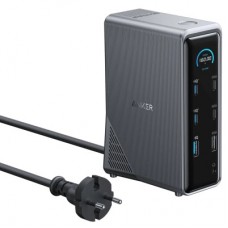 Концентратор Anker USB-C 14-in-1 Dual Display 160W black (A83B63A1) - Фото