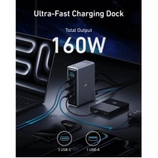Концентратор Anker USB-C 14-in-1 Dual Display 160W black (A83B63A1) - Фото