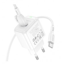 Зарядний пристрій BOROFONE 1xUSB QC3.0 18 W + cable UAB-A to USB-C BAS42A white (6941991113802) Зарядний пристрій BOROFONE 1xUSB QC3.0 18 W + cable UAB-A to USB-C BAS42A white (6941991113802) - Фото