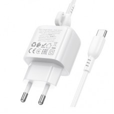 Зарядний пристрій BOROFONE 1xUSB QC3.0 18 W + cable UAB-A to USB-C BAS42A white (6941991113802) Зарядний пристрій BOROFONE 1xUSB QC3.0 18 W + cable UAB-A to USB-C BAS42A white (6941991113802) - Фото