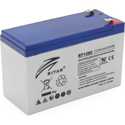 Батарея до ДБЖ Ritar RT1280, 12 V 8.0 Ah (RT1280 Q12)