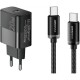 Зарядное устройство Essager USB-C PD20W + cable USB-C to USB-C 60W black (E20JSB1-SYTT1-T)