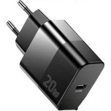 Зарядний пристрій Essager USB-C PD20W + cable USB-C to USB-C 60 W black (E20JSB1-SYTT1-T) - Фото