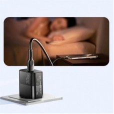 Зарядний пристрій Essager USB-C PD30W + cable USB-C to USB-C 60 W black (E30JSB1-SYTT1-T) - Фото
