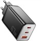 Зарядное устройство Essager 2xUSB-C + 1xUSB PD67W QC4.0 FCP GaN black (ECT67W-LJB01-Z)