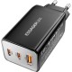Зарядное устройство Essager 2xUSB-C + 1xUSB PD67W QC4.0 FCP GaN black (ECT67W-LJB01-Z)