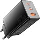 Зарядное устройство Essager 2xUSB-C + 1xUSB PD67W QC4.0 FCP GaN black (ECT67W-LJB01-Z)