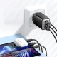 Зарядное устройство Essager 2xUSB-C + 1xUSB PD67W QC4.0 FCP GaN black (ECT67W-LJB01-Z)