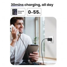 Зарядний пристрій Ugreen X513 USB-C PD30W QC4.0 GaN black (65007) - Фото