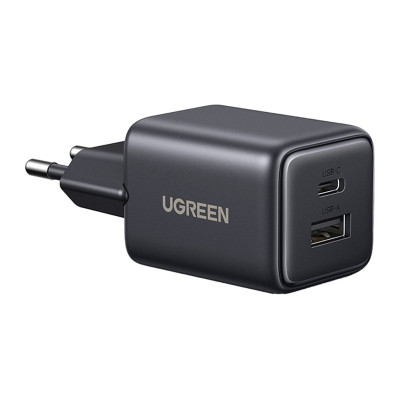 Зарядний пристрій Ugreen X514 1xUSB-C PD20W + 1xUSB GaN black (65737)