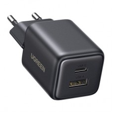 Зарядний пристрій Ugreen X514 1xUSB-C PD20W + 1xUSB GaN black (65737) - Фото