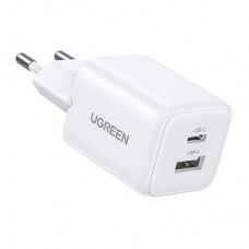 Зарядний пристрій Ugreen X514 1xUSB-C PD20W + 1xUSB GaN white (65006) - Фото