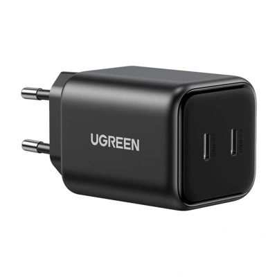 Зарядное устройство Ugreen X526 2xUSB-C PD45W GaN black (65058)
